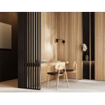 Casa si Gradina - Gradina si terasa - Garduri, panouri si accesorii - Riflaj perete despartitor MDF, LDA PREMIUM, Negru, 275x58 cm - Infinity.ro