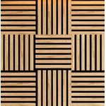 Casa si Gradina - Gradina si terasa - Garduri, panouri si accesorii - Modul riflaj MDF decorativ LDA PREMIUM de tip panou acustic, Stejar Saragossa, 30x30 cm - Infinity.ro