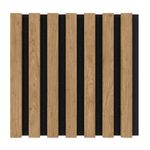 Casa si Gradina - Gradina si terasa - Garduri, panouri si accesorii - Modul riflaj MDF decorativ LDA PREMIUM de tip panou acustic, Stejar Saragossa, 30x30 cm - Infinity.ro