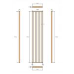 Casa si Gradina - Gradina si terasa - Garduri, panouri si accesorii - Riflaj perete despartitor MDF, LDA PREMIUM, Stejar Argintiu, 275x58 cm - Infinity.ro