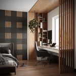 Casa si Gradina - Gradina si terasa - Garduri, panouri si accesorii - Modul riflaj MDF decorativ LDA PREMIUM de tip panou acustic, Stejar Saragossa, 30x30 cm - Infinity.ro