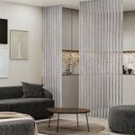 Casa si Gradina - Gradina si terasa - Garduri, panouri si accesorii - Riflaj perete despartitor MDF, LDA PREMIUM, Stejar Argintiu, 275x58 cm - Infinity.ro