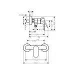 Casa si Gradina - Sanitare - Lavoar baie si accesorii - Baterii sanitare - Baterie dus Hansgrohe Rebris S monocomanda negru mat - Infinity.ro