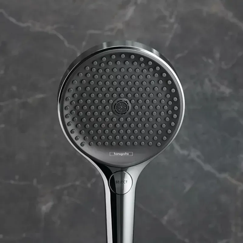 Casa si Gradina - Sanitare - Lavoar baie si accesorii - Accesorii baterii sanitare - Para de dus Hansgrohe Rainfinity 130 bronz periat 3 tipuri de jet - Infinity.ro