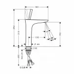 Casa si Gradina - Sanitare - Lavoar baie si accesorii - Baterii sanitare - Baterie lavoar Hansgrohe PuraVida 200 alb - crom cu ventil Push-Open - Infinity.ro