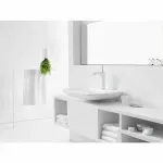 Casa si Gradina - Sanitare - Lavoar baie si accesorii - Baterii sanitare - Baterie lavoar Hansgrohe PuraVida 200 alb - crom cu ventil Push-Open - Infinity.ro