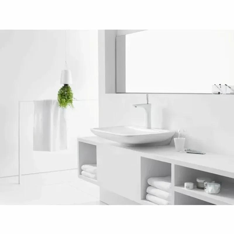 Casa si Gradina - Sanitare - Lavoar baie si accesorii - Baterii sanitare - Baterie lavoar Hansgrohe PuraVida 200 alb - crom cu ventil Push-Open - Infinity.ro