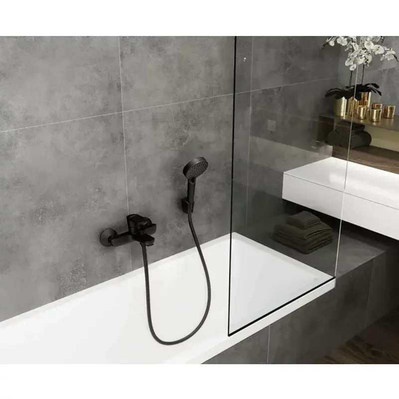 Casa si Gradina - Sanitare - Lavoar baie si accesorii - Accesorii baterii sanitare - Agatatoare dus Hansgrohe Porter S bronz periat - Infinity.ro