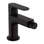 Casa si Gradina - Sanitare - Lavoar baie si accesorii - Baterii sanitare - Baterie bideu Hansgrohe Rebris S negru mat cu ventil Pop-Up - Infinity.ro