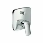 Casa si Gradina - Sanitare - Lavoar baie si accesorii - Baterii sanitare - Baterie cada - dus incastrata Hansgrohe Logis patrata crom lucios - Infinity.ro
