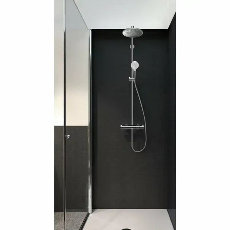 Casa si Gradina - Sanitare - Cazi si cabine de dus - Coloane si seturi de dus - Coloana de dus cu baterie termostatata Hansgrohe Crometta S240 - Infinity.ro