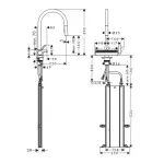 Casa si Gradina - Sanitare - Chiuveta bucatarie si accesorii - Baterii bucatarie - Baterie bucatarie cu dus extractibil 3 jeturi Hansgrohe Aquno Select M81 170 sBox crom - Infinity.ro