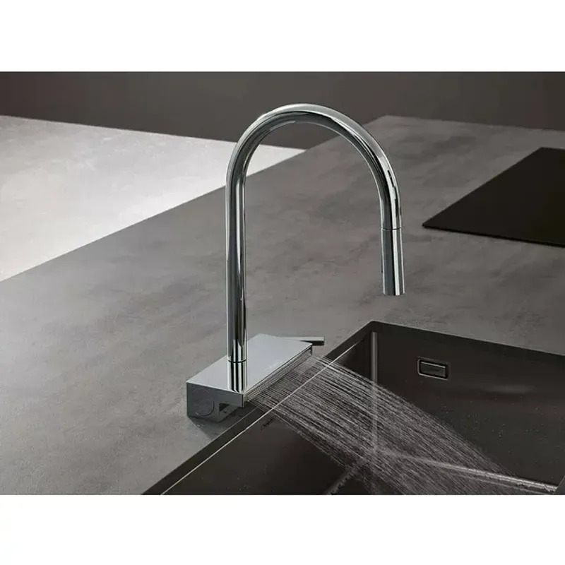 Casa si Gradina - Sanitare - Chiuveta bucatarie si accesorii - Baterii bucatarie - Baterie bucatarie cu dus extractibil 3 jeturi Hansgrohe Aquno Select M81 170 sBox crom - Infinity.ro