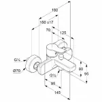 Casa si Gradina - Sanitare - Lavoar baie si accesorii - Baterii sanitare - Baterie cada si dus Kludi Pure&Easy - Infinity.ro