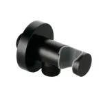 Casa si Gradina - Sanitare - Lavoar baie si accesorii - Accesorii baterii sanitare - Cot racord Kludi cu suport dus negru mat cu montaj pe perete - Infinity.ro
