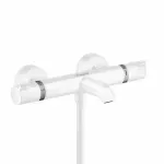 Casa si Gradina - Sanitare - Lavoar baie si accesorii - Baterii sanitare - Baterie cada - dus termostatata Hansgrohe Ecostat Comfort alb mat - Infinity.ro