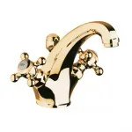 Casa si Gradina - Sanitare - Lavoar baie si accesorii - Baterii sanitare - Baterie lavoar Kludi Adlon cu ventil Pop-Up auriu - Infinity.ro