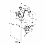 Casa si Gradina - Sanitare - Lavoar baie si accesorii - Baterii sanitare - Baterie lavoar Kludi Adlon cu ventil Pop-Up auriu - Infinity.ro