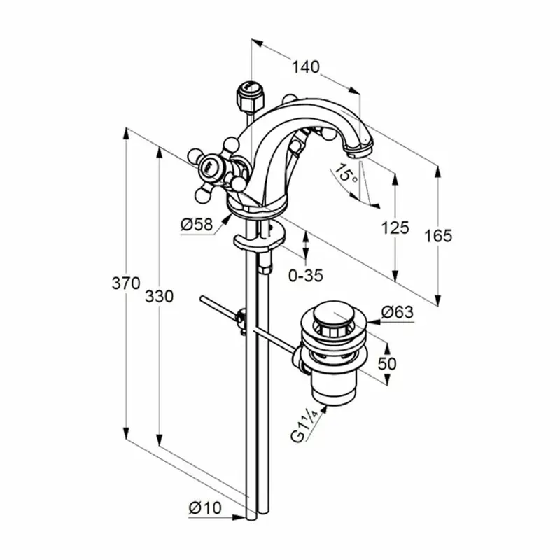 Casa si Gradina - Sanitare - Lavoar baie si accesorii - Baterii sanitare - Baterie lavoar Kludi Adlon cu ventil Pop-Up auriu - Infinity.ro