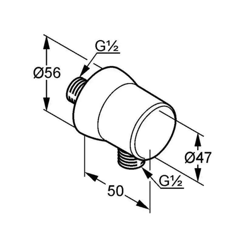 Casa si Gradina - Sanitare - Lavoar baie si accesorii - Accesorii baterii sanitare - Cot conector dus Kludi Sirena negru mat - Infinity.ro