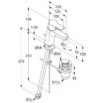 Casa si Gradina - Sanitare - Lavoar baie si accesorii - Baterii sanitare - Baterie lavoar Kludi Pure&Easy 70 cu ventil pop-up metalic - Infinity.ro