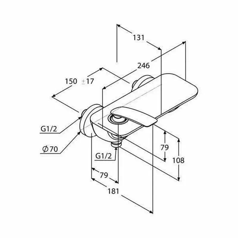 Casa si Gradina - Sanitare - Lavoar baie si accesorii - Baterii sanitare - Baterie dus Kludi Balance - Infinity.ro
