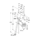 Casa si Gradina - Sanitare - Lavoar baie si accesorii - Baterii sanitare - Set baterie lavoar baterie cada dus si set dus Kludi Pure&Easy crom - Infinity.ro