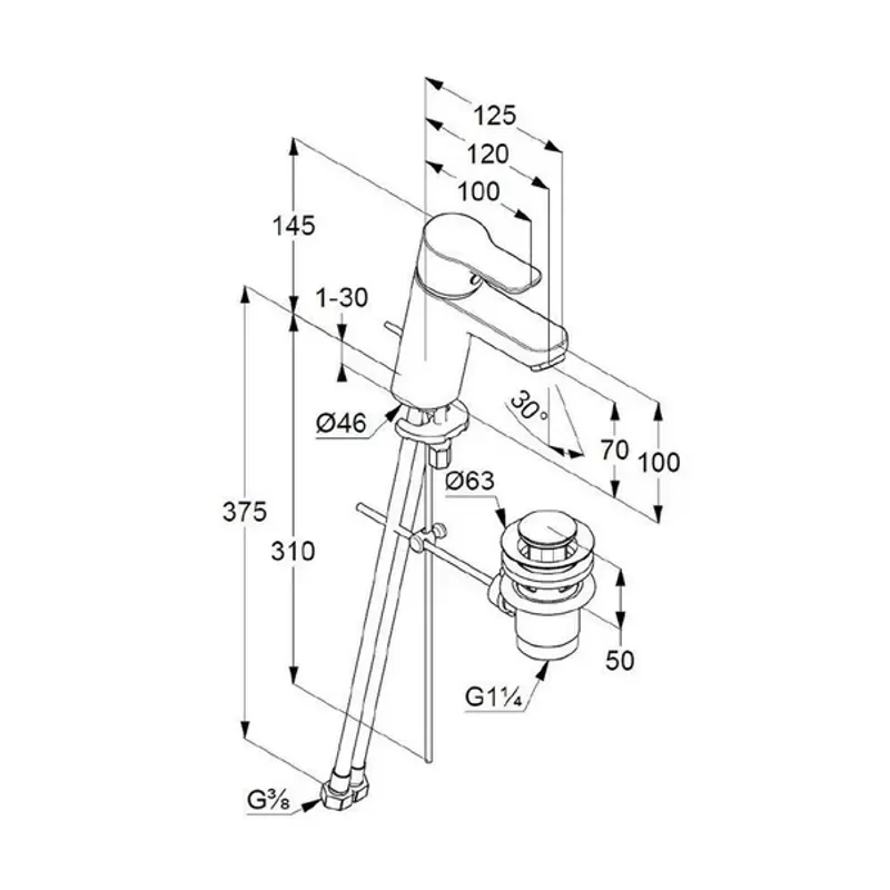 Casa si Gradina - Sanitare - Lavoar baie si accesorii - Baterii sanitare - Set baterie lavoar baterie cada dus si set dus Kludi Pure&Easy crom - Infinity.ro