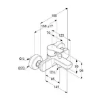 Casa si Gradina - Sanitare - Lavoar baie si accesorii - Baterii sanitare - Set baterie lavoar baterie cada dus si set dus Kludi Pure&Easy crom - Infinity.ro