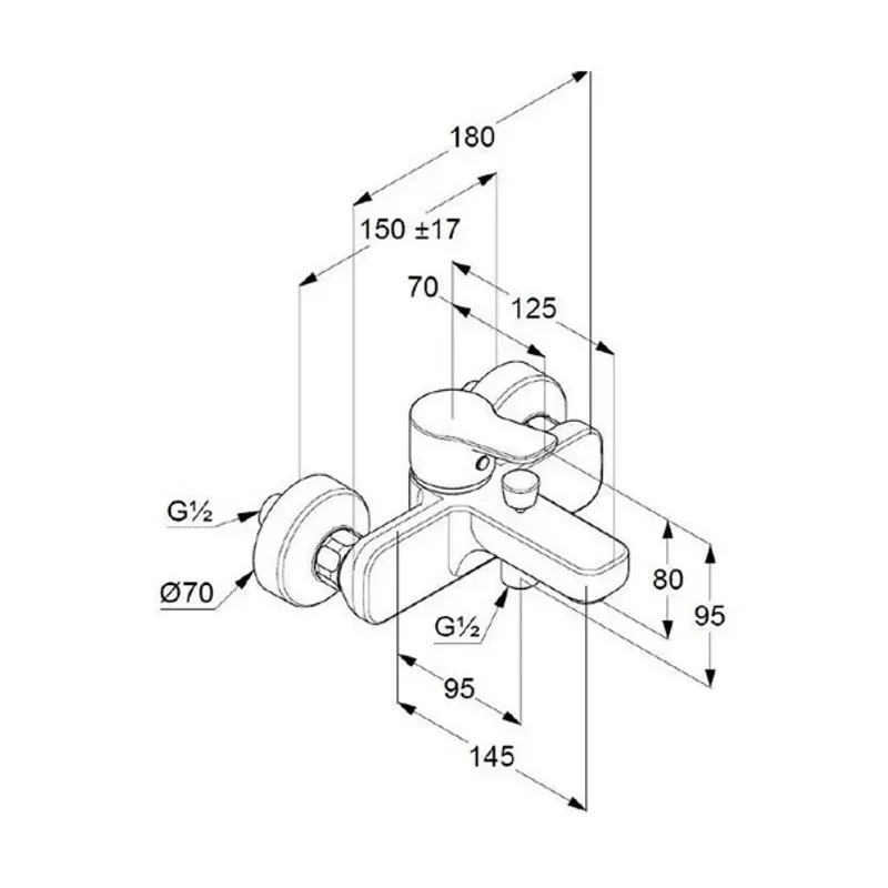 Casa si Gradina - Sanitare - Lavoar baie si accesorii - Baterii sanitare - Set baterie lavoar baterie cada dus si set dus Kludi Pure&Easy crom - Infinity.ro