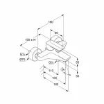 Casa si Gradina - Sanitare - Lavoar baie si accesorii - Baterii sanitare - Baterie cada - dus Kludi Pure&Style negru mat - Infinity.ro