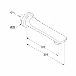 Casa si Gradina - Sanitare - Lavoar baie si accesorii - Baterii sanitare - Pipa cada alb/crom Kludi Balance - Infinity.ro