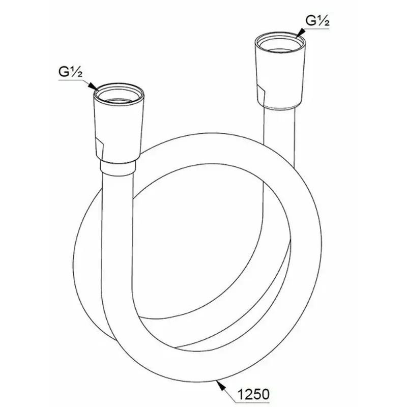 Casa si Gradina - Sanitare - Lavoar baie si accesorii - Accesorii baterii sanitare - Furtun dus negru mat Kludi Suparaflex 125 cm - Infinity.ro