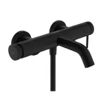 Casa si Gradina - Sanitare - Lavoar baie si accesorii - Baterii sanitare - Baterie cada - dus negru mat Hansgrohe Tecturis S - Infinity.ro