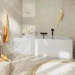 Casa si Gradina - Sanitare - Lavoar baie si accesorii - Baterii sanitare - Baterie cada - dus negru mat Hansgrohe Tecturis S - Infinity.ro