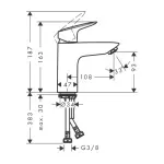 Casa si Gradina - Sanitare - Lavoar baie si accesorii - Baterii sanitare - Baterie lavoar Hansgrohe Logis 100 cu ventil Push-Open crom - Infinity.ro