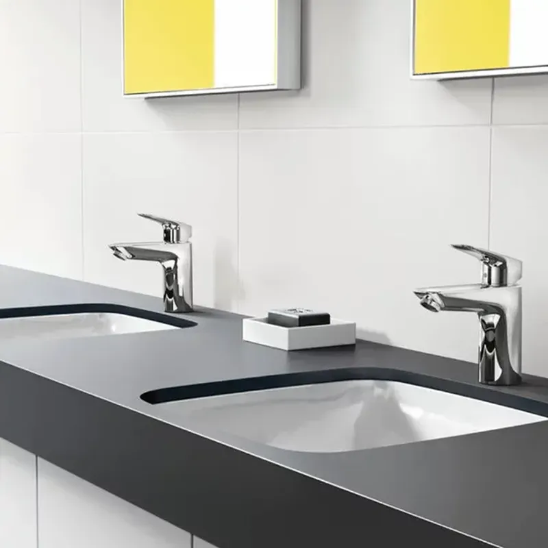 Casa si Gradina - Sanitare - Lavoar baie si accesorii - Baterii sanitare - Baterie lavoar Hansgrohe Logis 100 cu ventil Push-Open crom - Infinity.ro