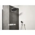 Casa si Gradina - Sanitare - Lavoar baie si accesorii - Accesorii baterii sanitare - Para de dus Hansgrohe Rainfinity 130 alb mat 3 tipuri de jet - Infinity.ro