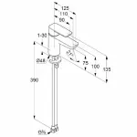 Casa si Gradina - Sanitare - Lavoar baie si accesorii - Baterii sanitare - Baterie lavoar Kludi Pure&Style 75 fara ventil - Infinity.ro