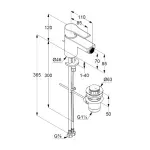 Casa si Gradina - Sanitare - Lavoar baie si accesorii - Baterii sanitare - Baterie bideu Kludi Zenta SL cu ventil Pop-Up crom - Infinity.ro