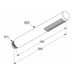 Casa si Gradina - Sanitare - Lavoar baie si accesorii - Accesorii baterii sanitare - Para de dus Kludi Nova Fonte negru mat - Infinity.ro