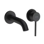 Casa si Gradina - Sanitare - Lavoar baie si accesorii - Baterii sanitare - Baterie lavoar Kludi Bozz negru mat montaj incastrat pipa 18 cm - Infinity.ro