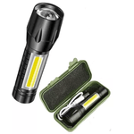 Casa si Gradina - Corpuri si surse de iluminat - Iluminat exterior - Lanterne - Lanterna de mana T6 C812 in cutie verde T630 cu led COB Lateral - Infinity.ro