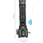 Casa si Gradina - Corpuri si surse de iluminat - Iluminat exterior - Lanterne - Lanterna aluminiu RTY 827 cu LED 30W incarcare USB acumulator 18650 lampa COB Ciocan de Urgenta si Cutter - Infinity.ro