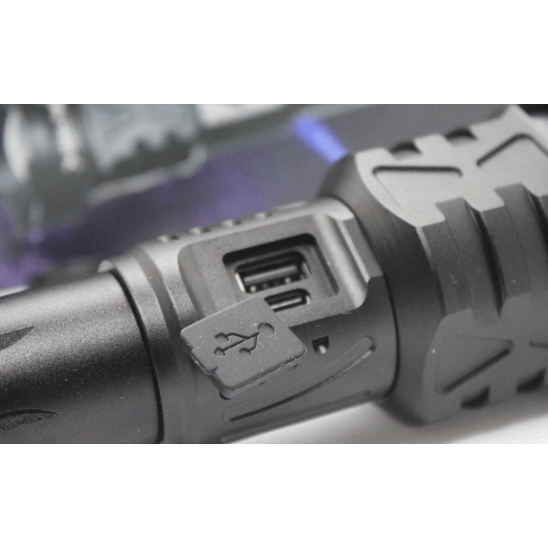 Casa si Gradina - Corpuri si surse de iluminat - Iluminat exterior - Lanterne - Lanterna de mana profesionala LED BL G206 P360 cu 5x zoom aluminiu - Infinity.ro