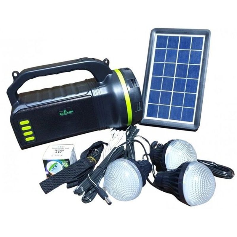 Casa si Gradina - Corpuri si surse de iluminat - Iluminat exterior - Lanterne - Kit solar CL-18 cu radio si lanterna 10W  + 3 becuri - Infinity.ro