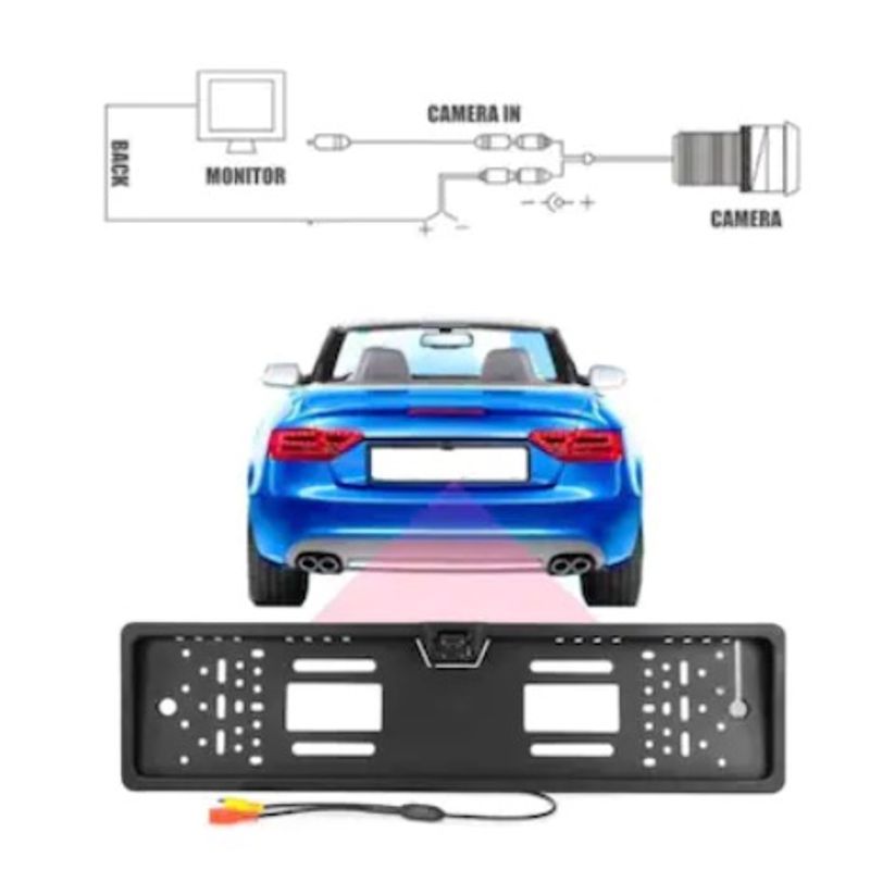 Auto si Moto - Piese auto si accesorii - Caroserie - Ornamente exterior auto - Suport numar AUTO cu camera video incorporata pentru marsarier MD - Infinity.ro