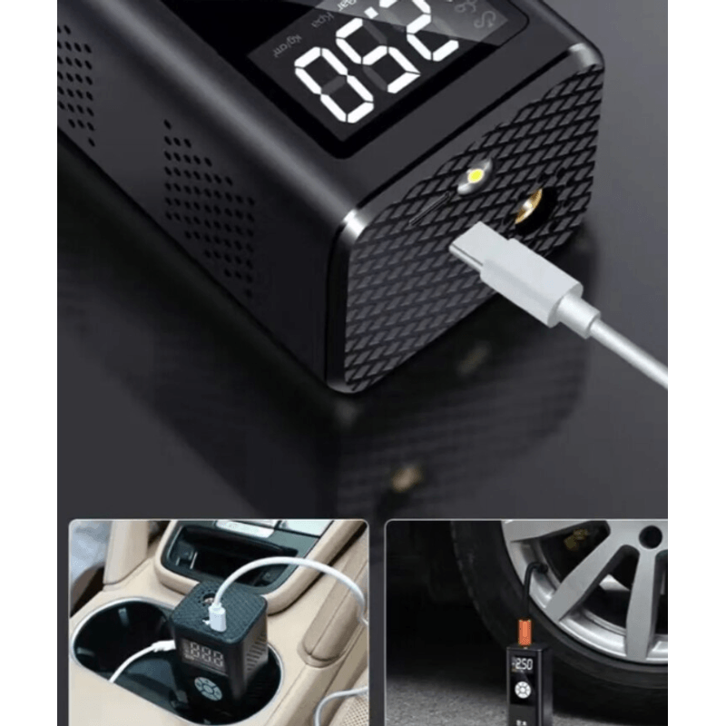 Casa si Gradina - Electrice - Echipamente electrice - Compresoare - Compresor de aer digital JM 8803 portabil cu lanterna - Infinity.ro