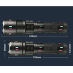 Casa si Gradina - Corpuri si surse de iluminat - Iluminat exterior - Lanterne - Lanterna Profesionala AK177 Incarcare Type C putere 60W indicator de incarcare cu 8 acumulatori - Infinity.ro