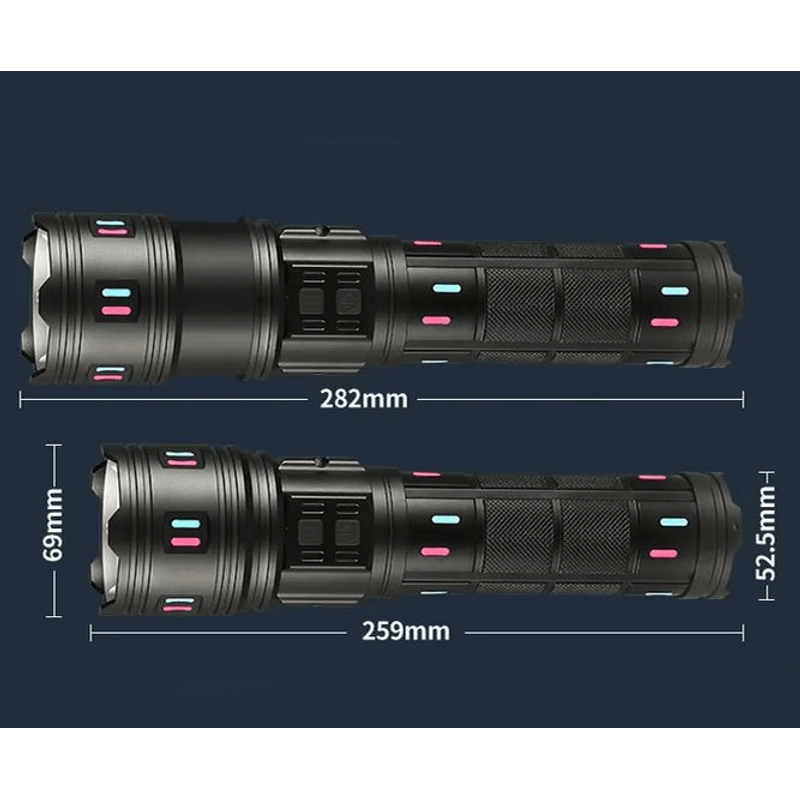 Casa si Gradina - Corpuri si surse de iluminat - Iluminat exterior - Lanterne - Lanterna Profesionala AK177 Incarcare Type C putere 60W indicator de incarcare cu 8 acumulatori - Infinity.ro